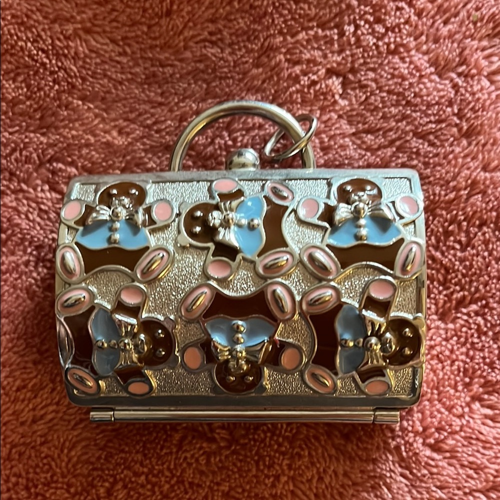 Vintage Jay Strongwater for Neiman Marcus Teddy Bear Bag Charm/Pillbox